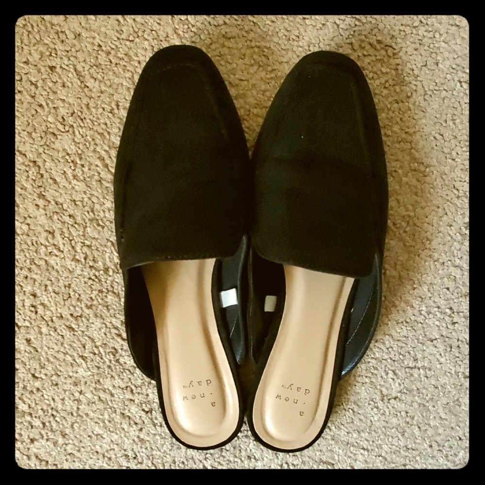 Black loafers